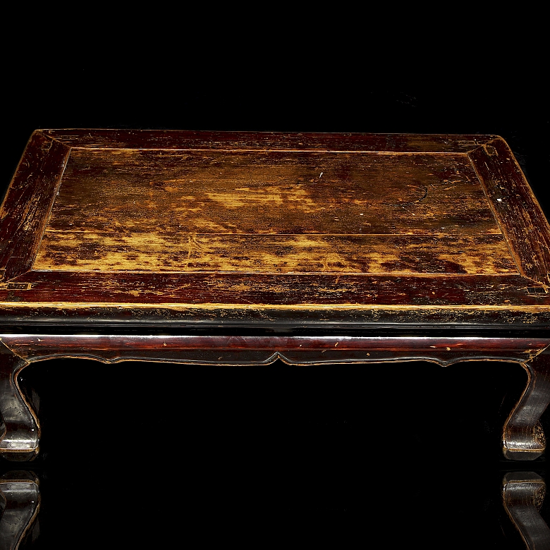 Mesa baja de té de madera, s.XIX-XX