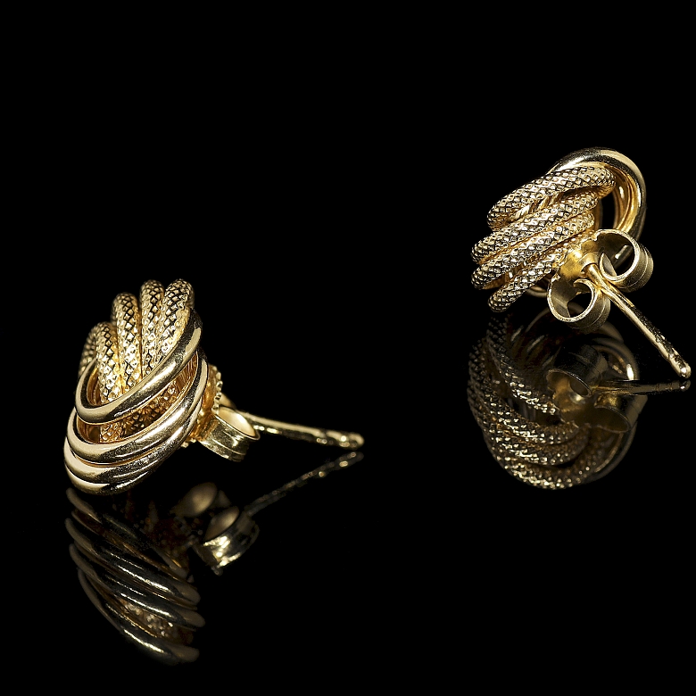 Pendientes de oro amarillo de 18 k