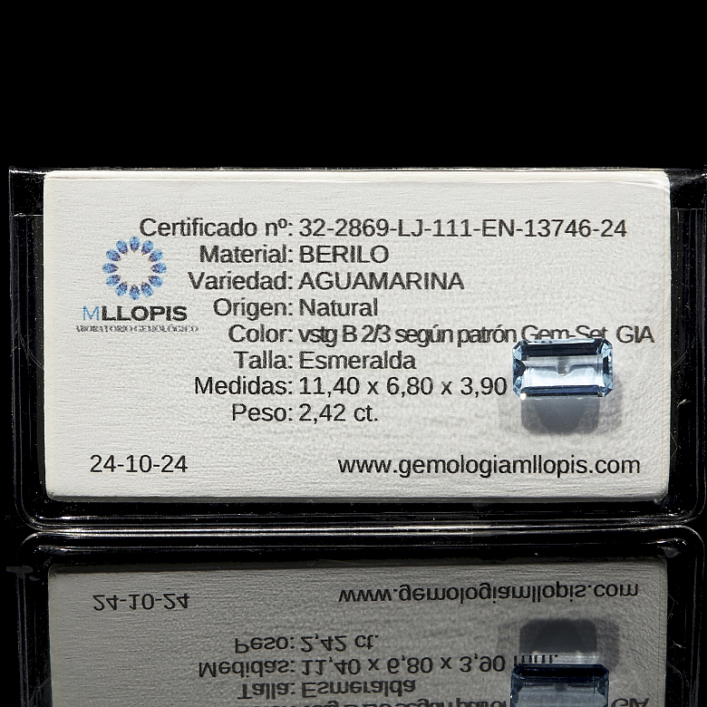 Conjunto de cuatro aguamarinas naturales