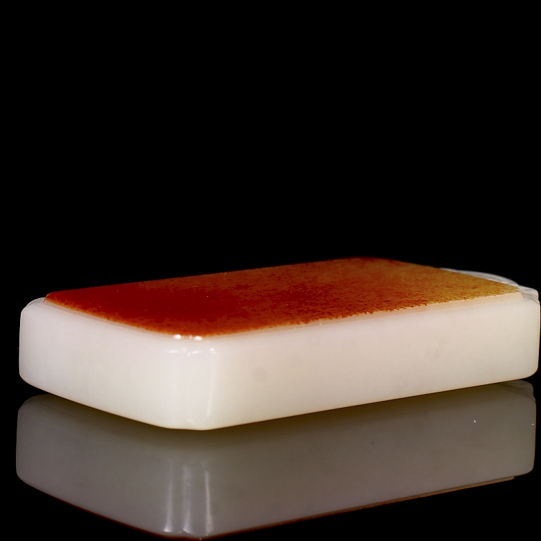 Hetian white jade plaque, Qing dynasty