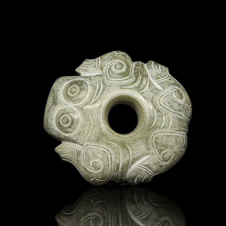 Carved jade figure ‘Frog’, Zhou dynasty - 5