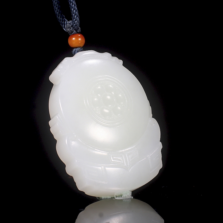 Colgante de jade blanco de Hetian