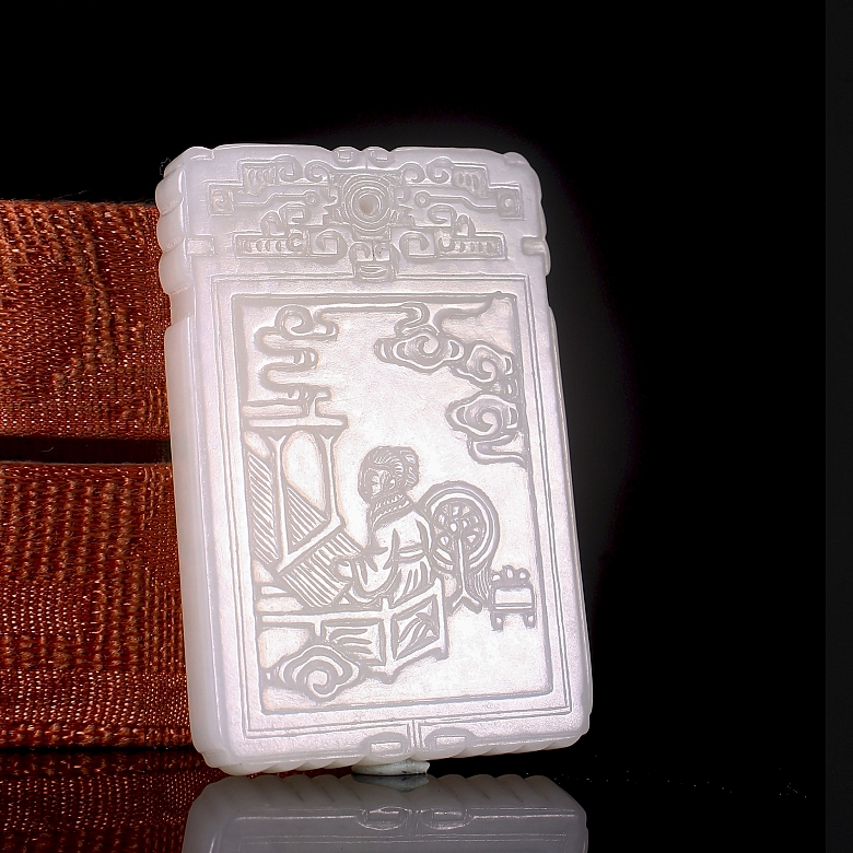 Placa de jade blanco de Hetian