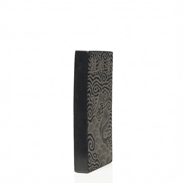 Ink piece with reliefs, Qing dynasty - 3