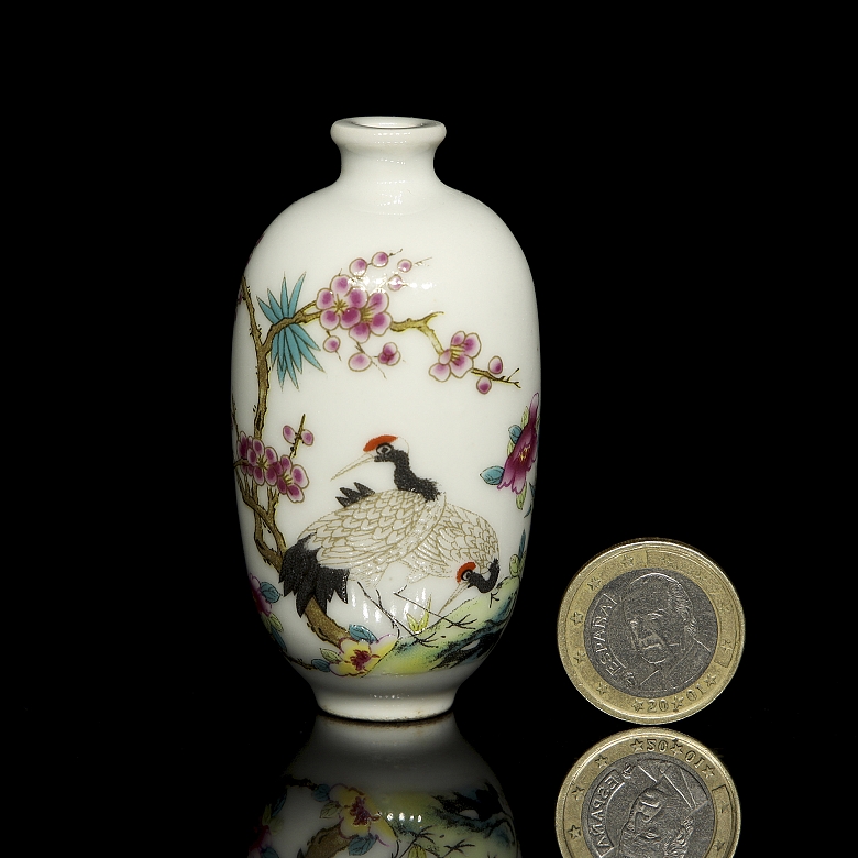 Small porcelain jar ‘Cranes’, 20th century - 6