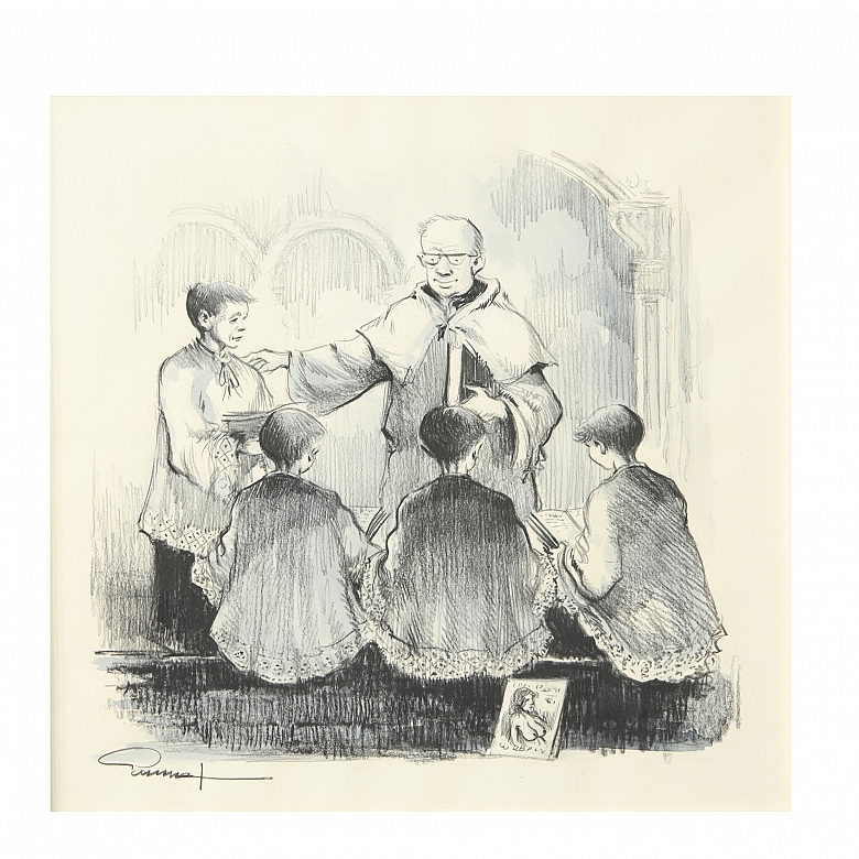 Rafael Garrich (1930–1994) ‘Catechism Lesson’, 20th century