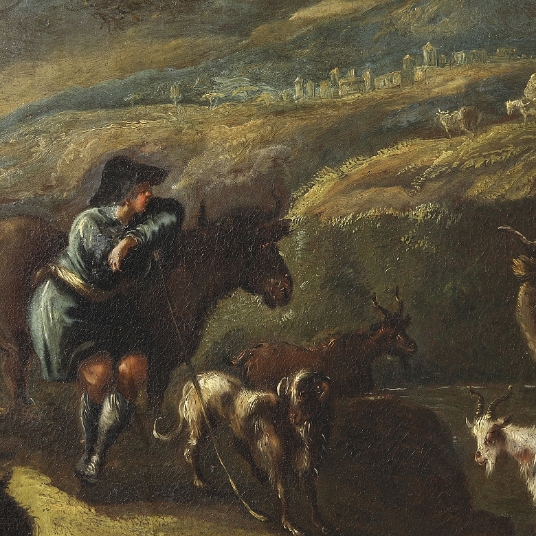 18th-century European school “Scene of shepherds”