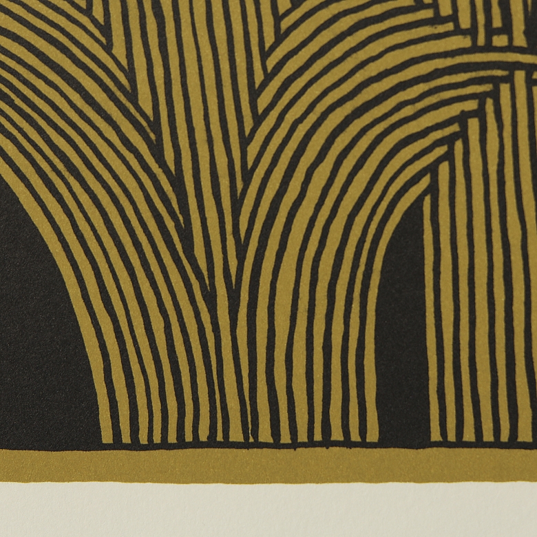 Alfredo Alcain Partearroyo (1936) “Intertwined on Ochre”, 2003