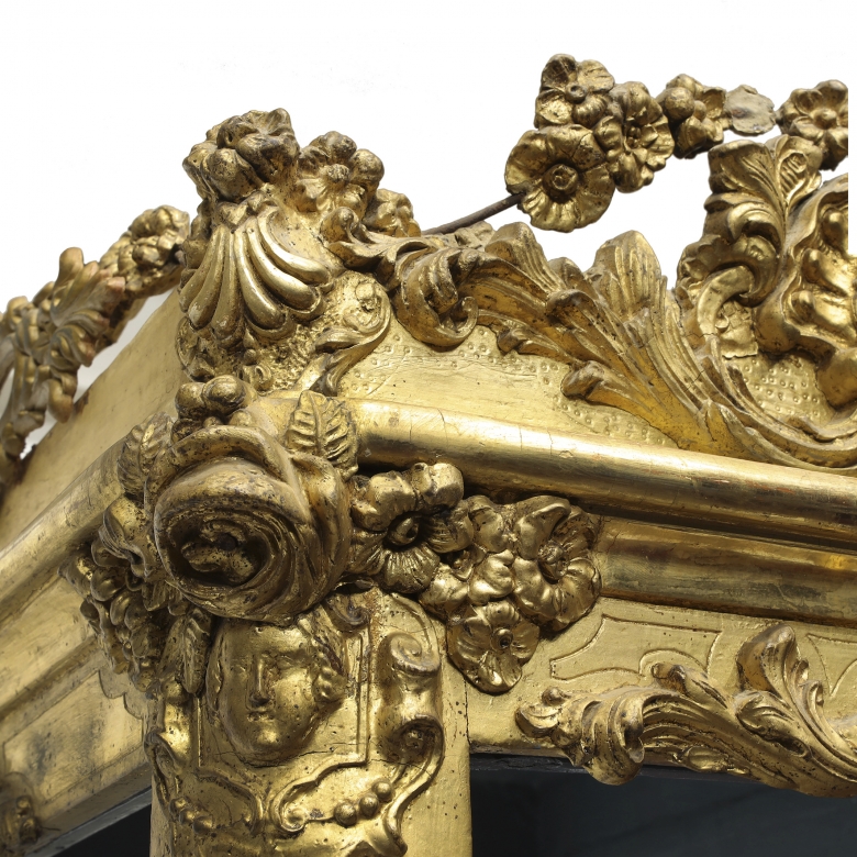 Carved and gilded wood niche, 19th century - 5