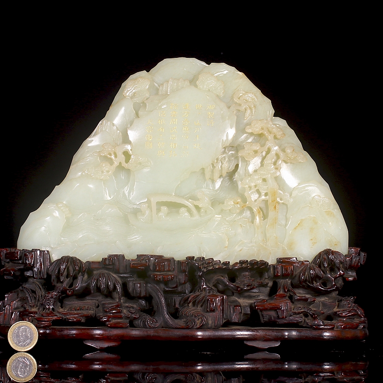 Jade blanco tallado 
