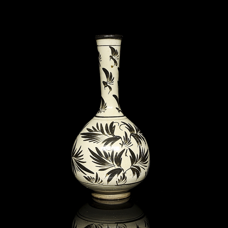 Jarrón de cerámica esmaltada 