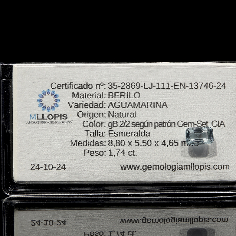 Conjunto de cuatro aguamarinas naturales
