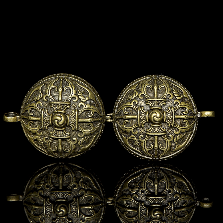 Pequeña caja de bronce, Tíbet, s.XIX-XX
