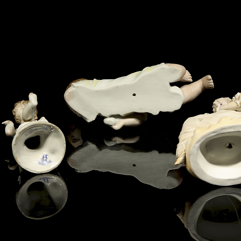 Conjunto de piezas de porcelana, s.XX