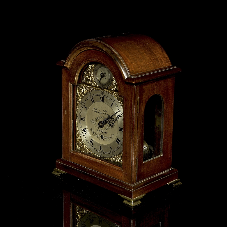 George III style mantel clock by Thomas Evans 1844-1890.