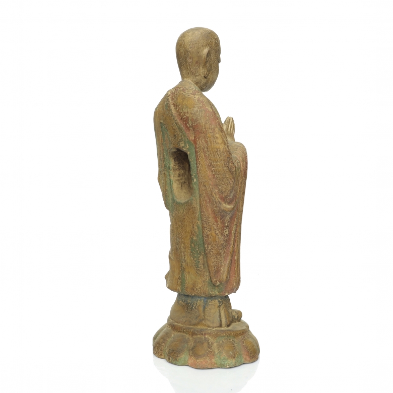 Carved wooden Buddha, 20th century - 2