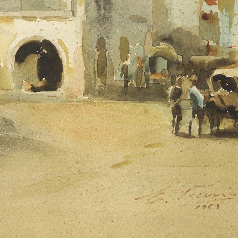 Ernesto Furió Navarro (1902–1995) ‘Town Square,’ 1963 - 3