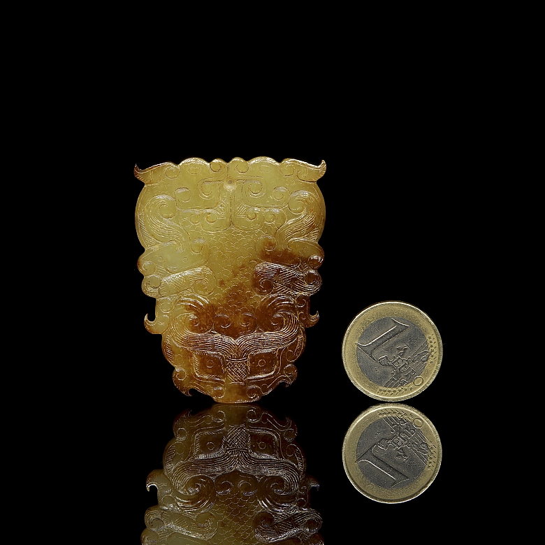 Colgante de jade amarillo 