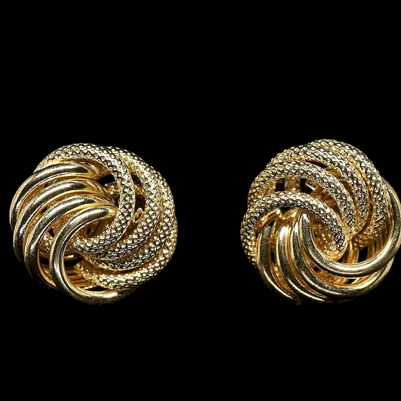 Pendientes de oro amarillo de 18 k