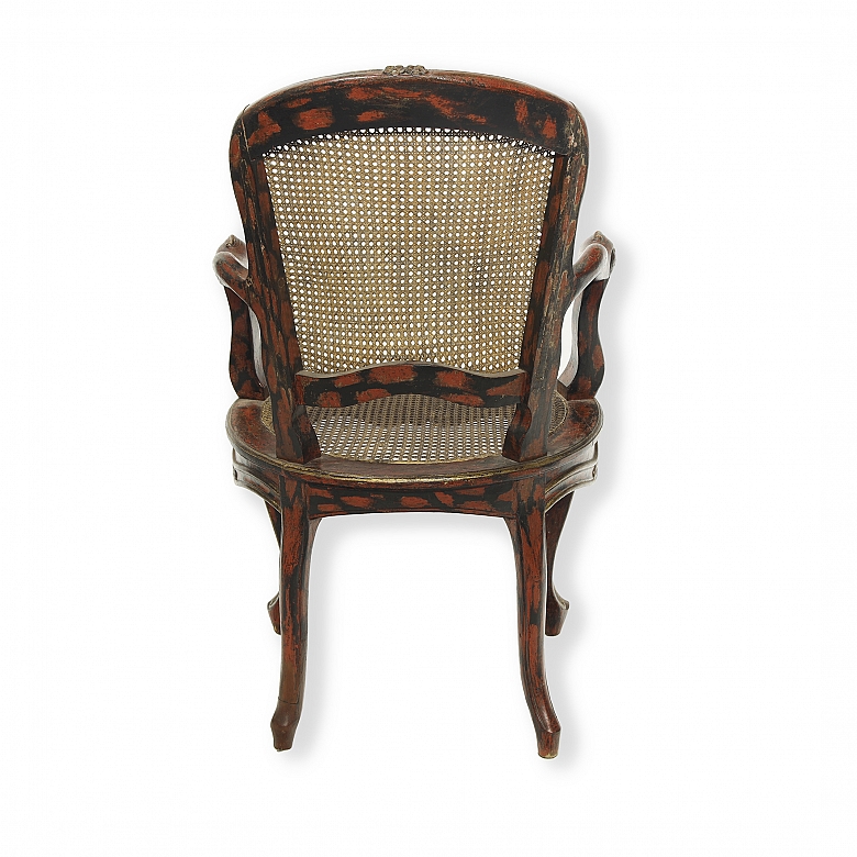 Louis XV style cane armchair, late 19th century - 2