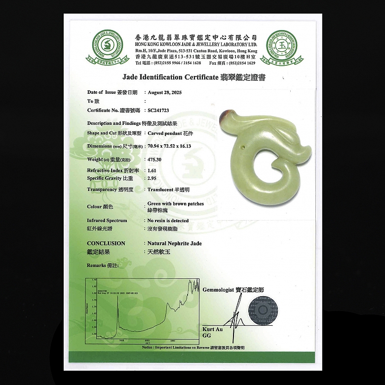 Colgante de jade 
