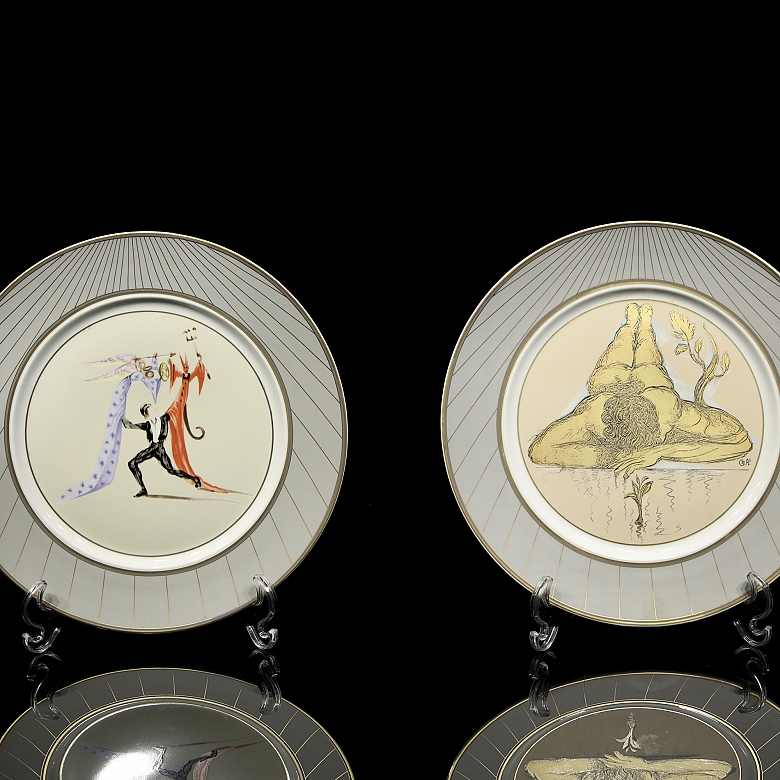 Pareja de platos Dalí 