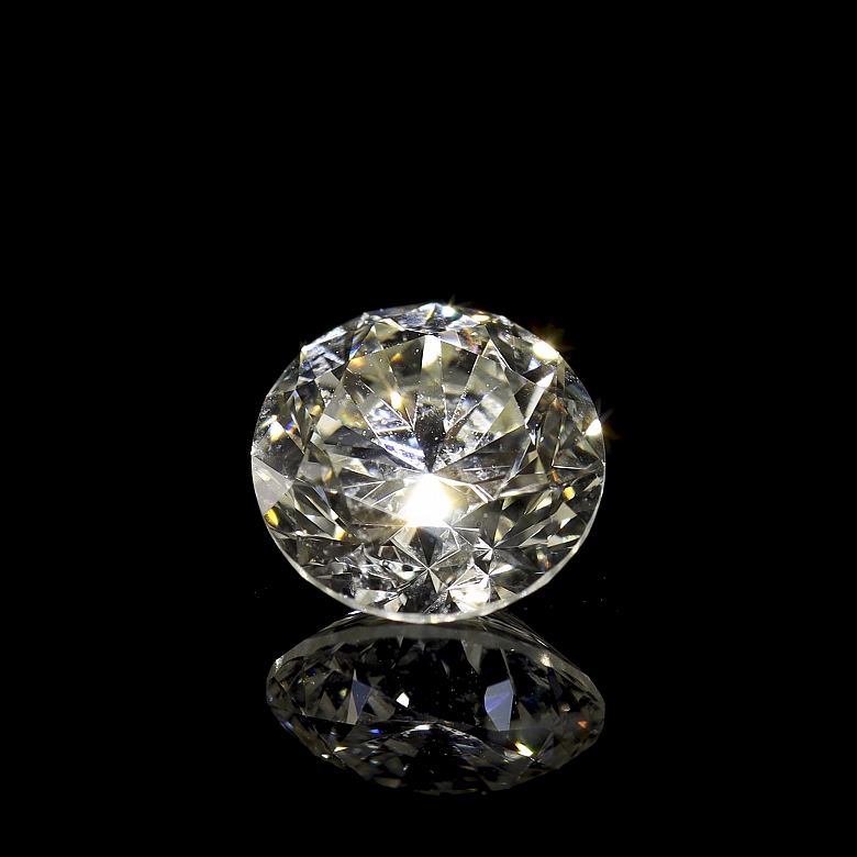 Diamante natural en talla brillante, 2.01 ct, certificado HRD