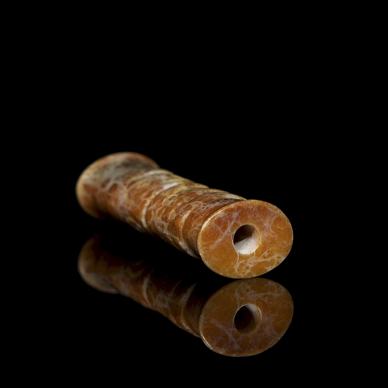 Colgante de jade tallado, cultura Liangzhu