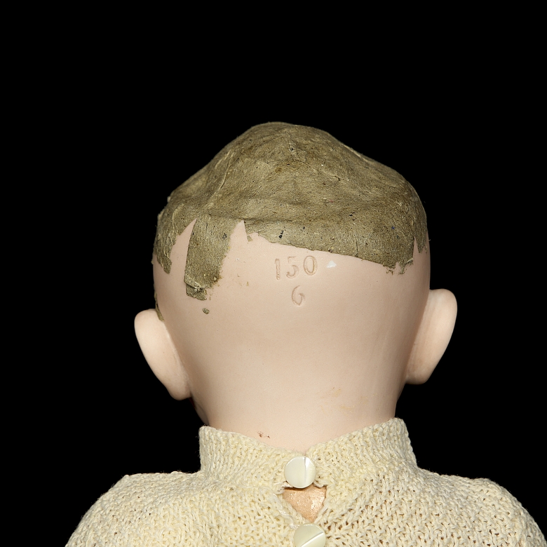 Muñeca de porcelana tipo Hertel, Schwab & Co., Alemania, c. 1910-1915