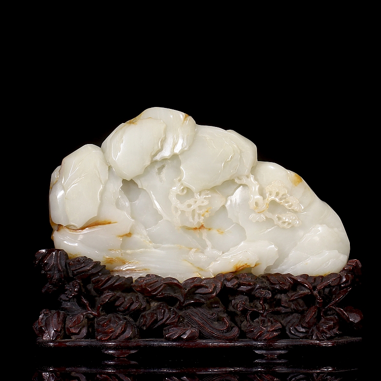 Figura de jade blanco de Hetian 