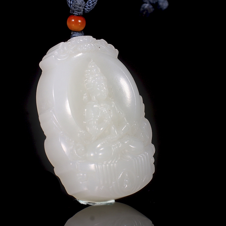 Colgante de jade blanco de Hetian