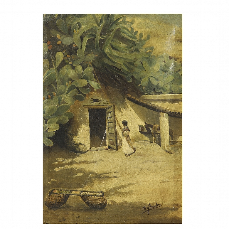 M and Turón (19th century) ‘View of a house’