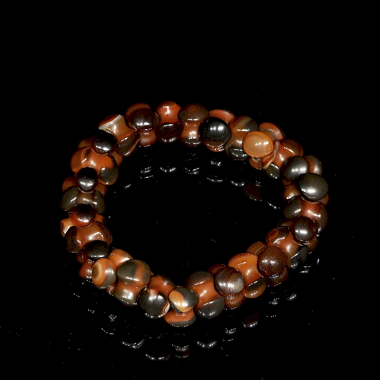 Pulsera de cuentas bicolor