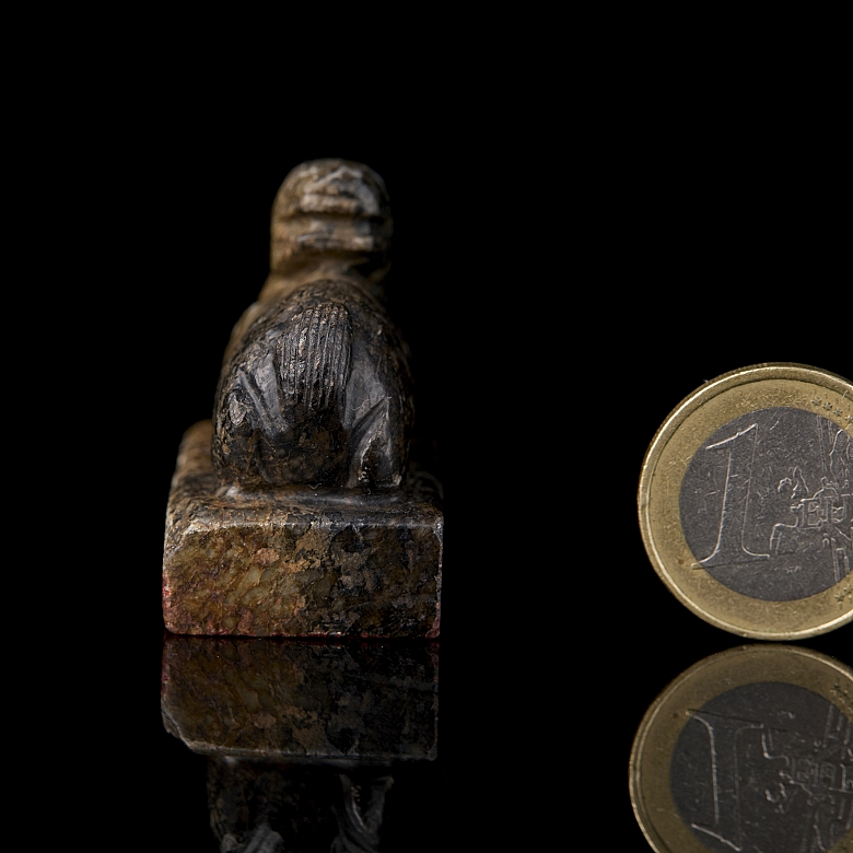 Carved jade seal ‘Mythical Animal’, Ming dynasty