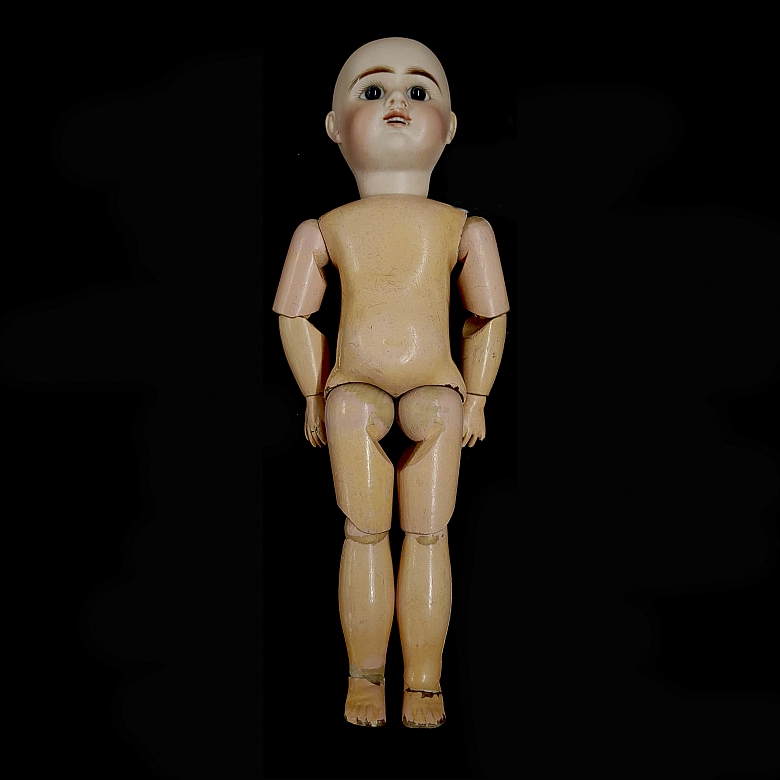 Muñeca de porcelana Etienne Denamur (Bébé E. D.), París, Francia, c. 1900