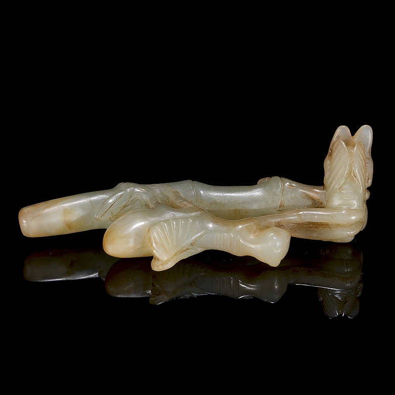 Carved jade figure ‘Mantis’, Qing dynasty