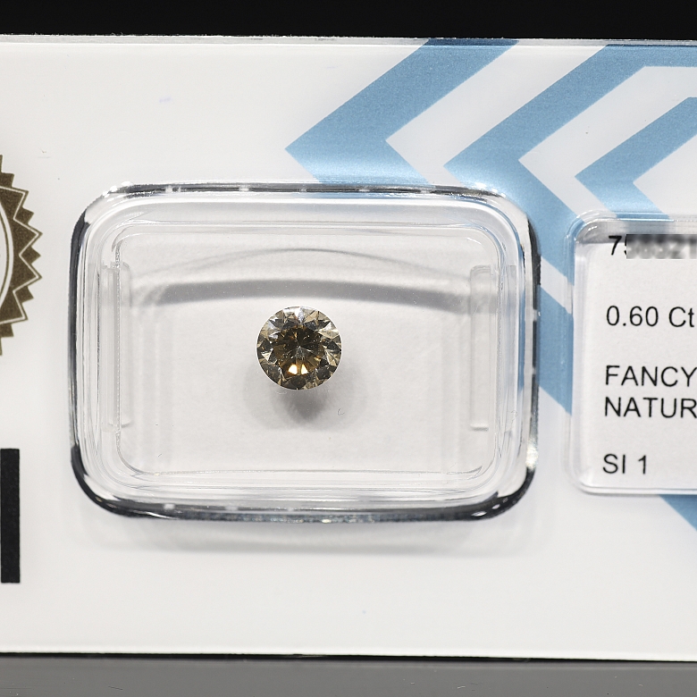 Diamante natural talla brillante, 0.60 ct, certificado IGI