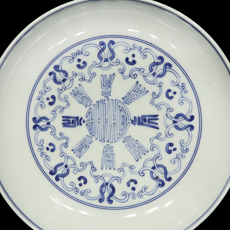 Plato de porcelana esmaltada 