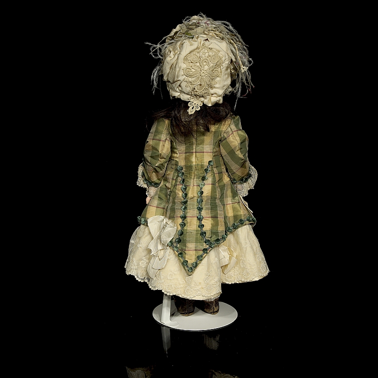 Muñeca de porcelana UNIS France, sello