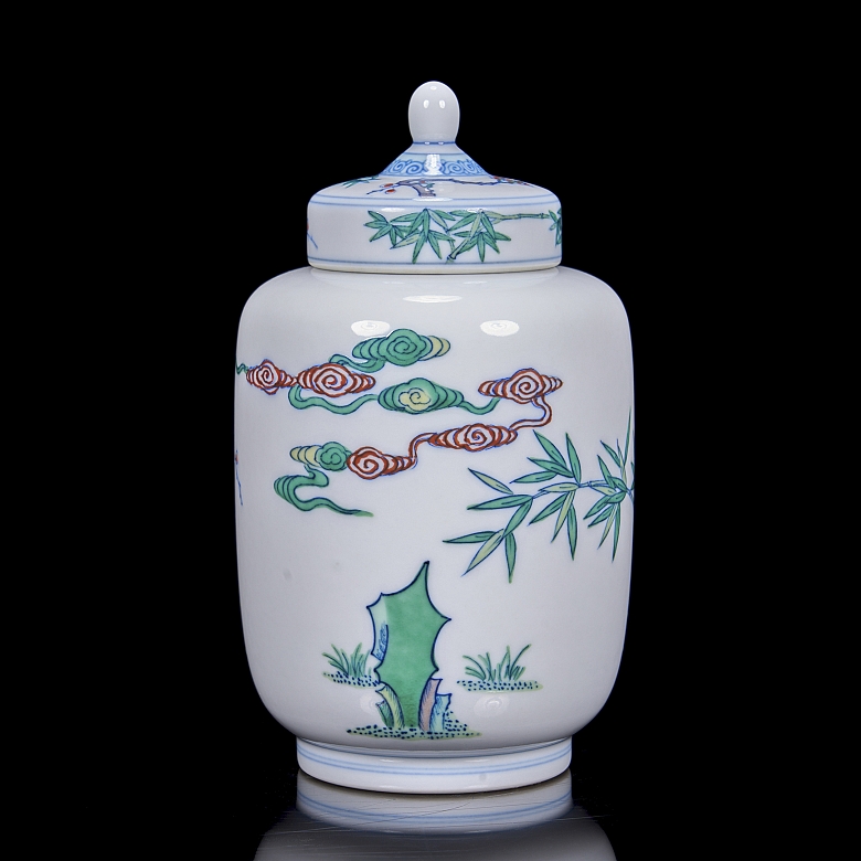 Tarro de porcelana esmaltada 