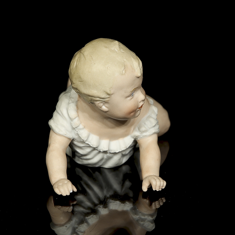 Bebé de porcelana bisqué, Alemania, pps. s.XX