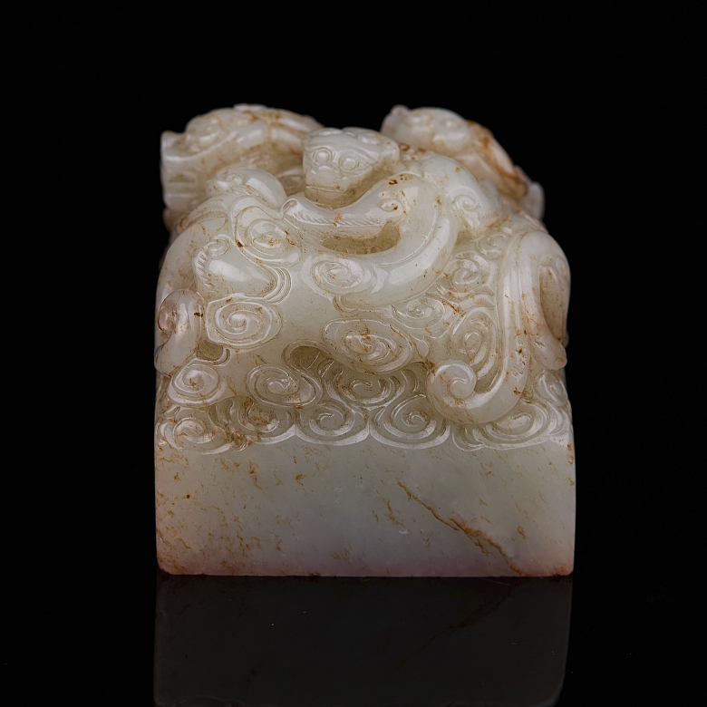 Sello de jade blanco