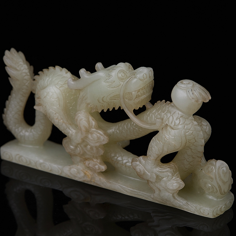 Figura de jade blanco