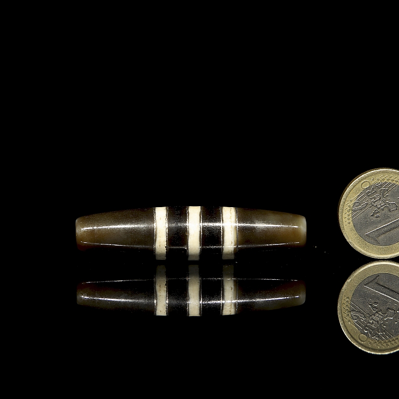 Cuenta Dizi de ágata, Tíbet, s.XV