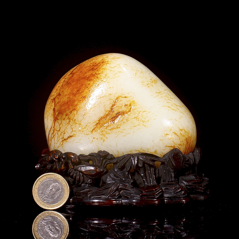 Hetian white jade stone, Qing dynasty
