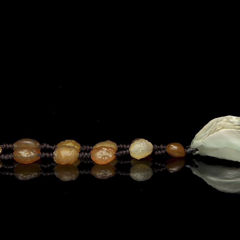 Necklace with agate beads, 20th century