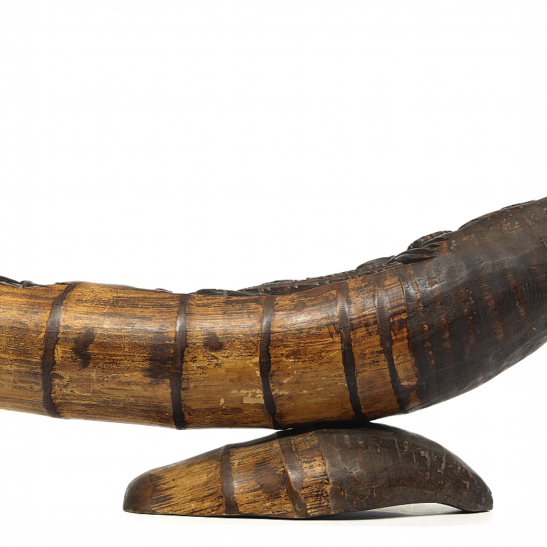 Carved bamboo figure “Dragon”, 20th century - 3