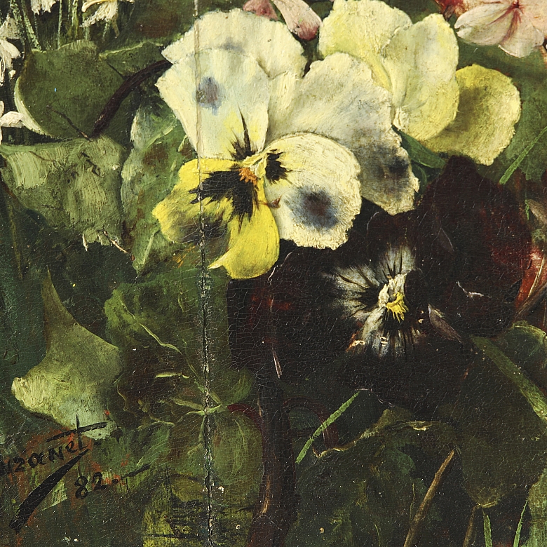 Ricardo Manzanet (1853–1939) “Flowers,” 1882