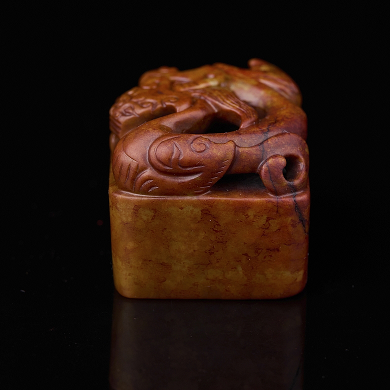 Sello rectangular de jade