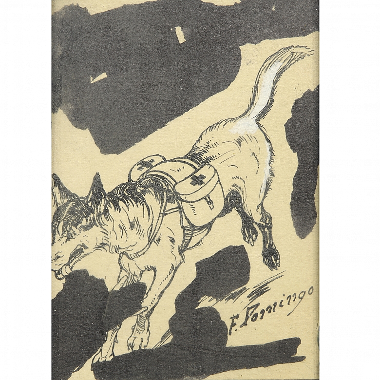 F. 多明戈（20世纪）《救援犬》